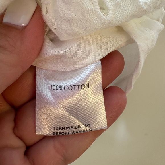 NWT Sabo skirt Sabo Luxe Palace Eyelet Mini Dress - White XS Long Sleeve - Picture 12 of 12